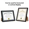 Americanflat 8.5x11 Thin Border Diploma Flame - Showcases Certificates and Diplomas - Document Picture Frame - Shatter Resistant Glass - Hanging Hardware and Easel for Table Display - Black